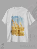 تیشرت سفید طرح دار جزیره هیلتون هد ۳، مدیوم اثر بثانی یانگ | فروشگاه ایماژ