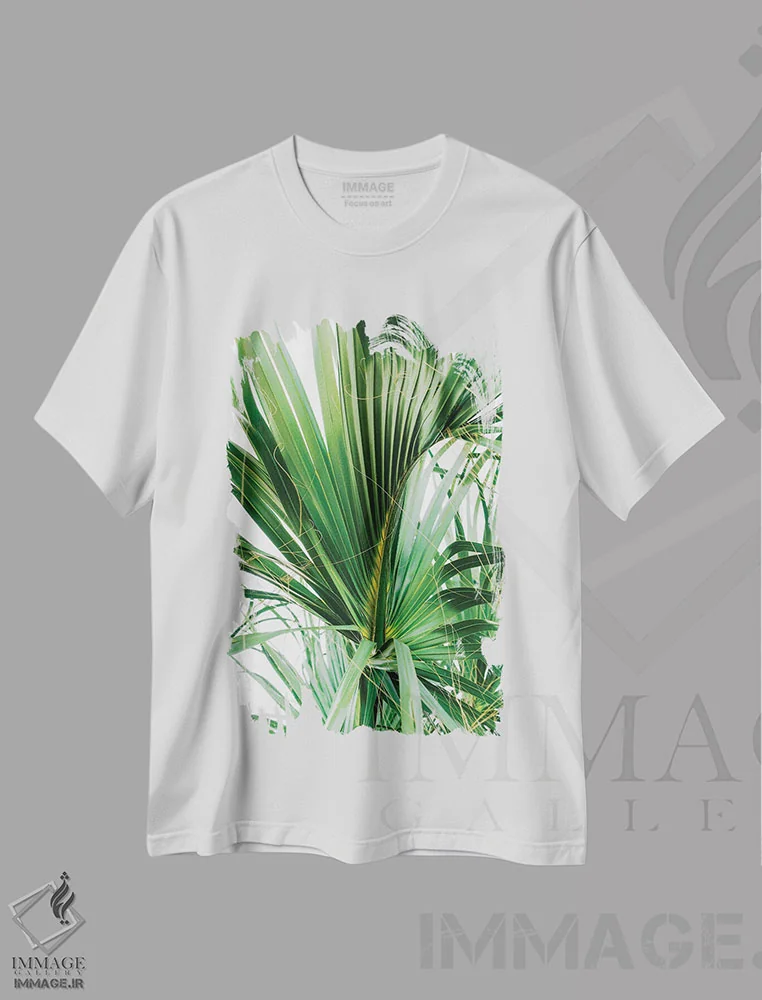 تیشرت سفید طرح دار جزیره هیلتون هد ۵، مدیوم اثر بثانی یانگ | immage.ir