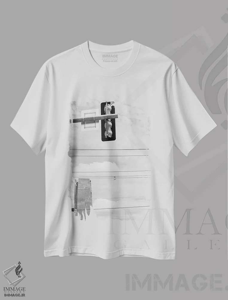 تیشرت سفید طرح دار مرکز شهر اوکلاهما سیتی، مدیوم اثر بثانی یانگ | immage.ir
