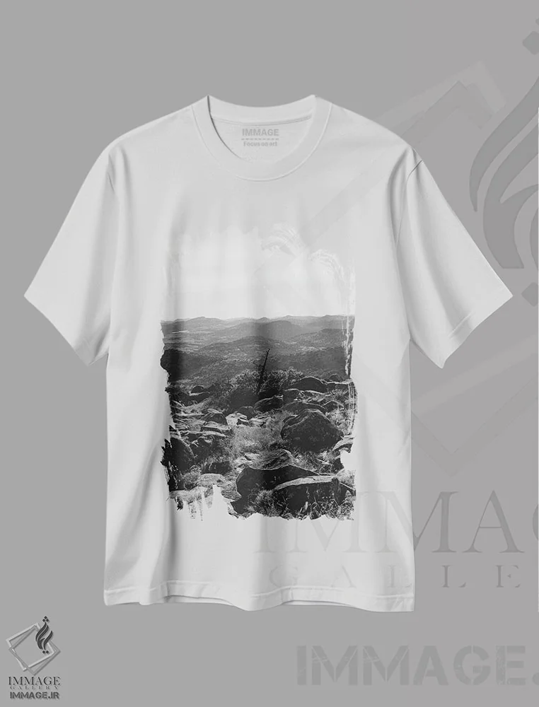 تیشرت سفید طرح دار پناهگاه ملی حیات وحش کوهستان ویچیتا ۲، مدیوم اثر بثانی یانگ | فروشگاه ایماژ