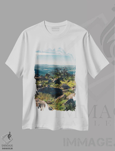 تیشرت سفید طرح دار پناهگاه ملی حیات وحش کوهستان ویچیتا ۳، مدیوم اثر بثانی یانگ | فروشگاه ایماژ