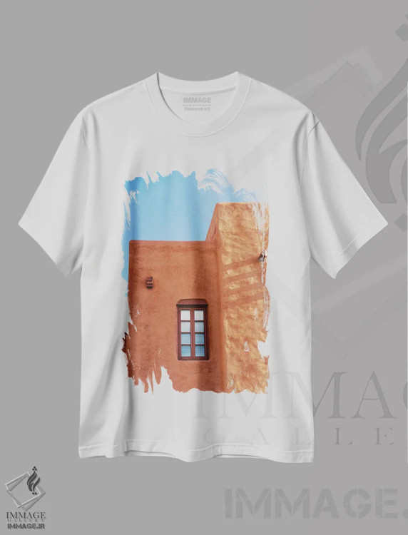 تیشرت سفید طرح دار معماری سانتافه ۲، مدیوم اثر بثانی یانگ | immage.ir