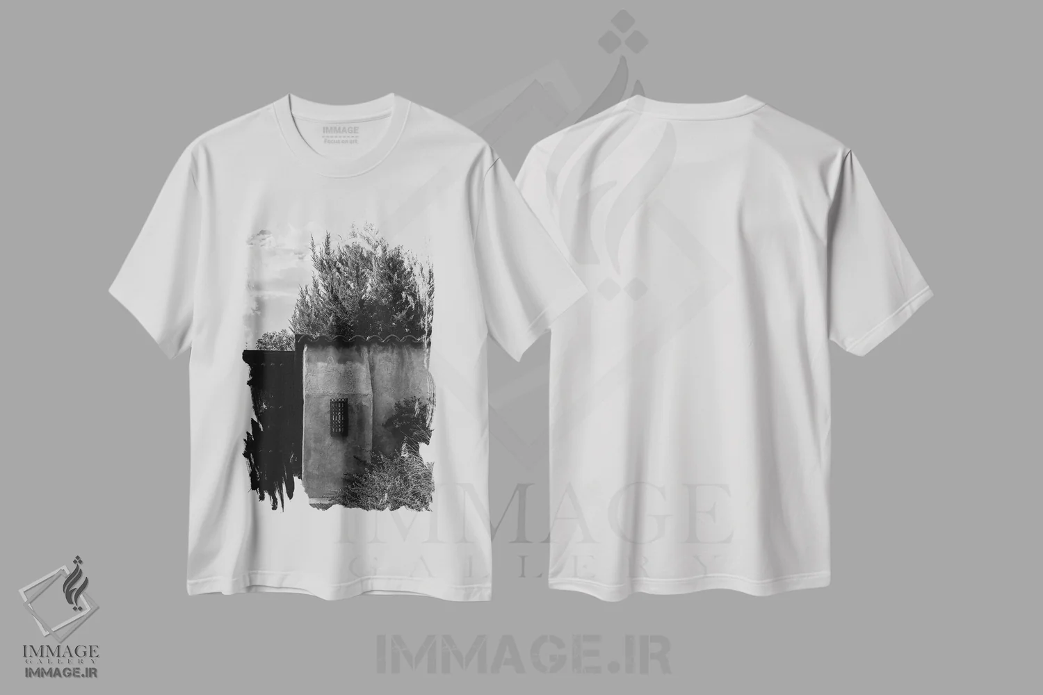 تیشرت سفید طرح دار معماری سانتافه ۱۱، مدیوم اثر بثانی یانگ | immage.ir