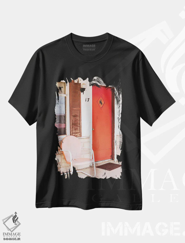 تیشرت مشکی طرح دار موتل باکارو ۳، مدیوم اثر بثانی یانگ | فروشگاه ایماژ