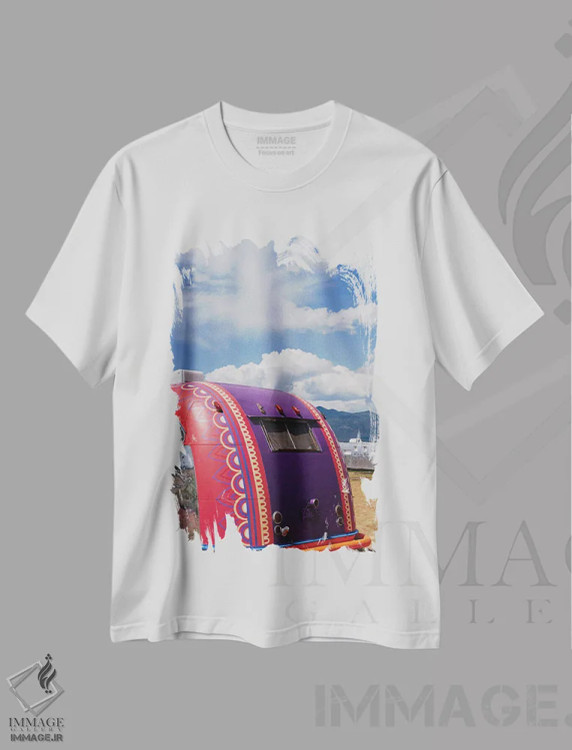 تیشرت سفید طرح دار تریلر ایرستریم نیومکزیکو ۲، مدیوم اثر بثانی یانگ | فروشگاه ایماژ