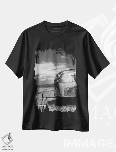 تیشرت مشکی طرح دار تریلر ایرستریم نیومکزیکو ۵، مدیوم اثر بثانی یانگ | فروشگاه ایماژ
