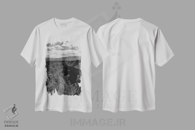 تیشرت سفید طرح دار دره ریو گراند ۴، مدیوم اثر بثانی یانگ | immage.ir
