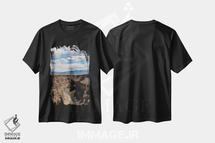 تیشرت مشکی طرح دار دره ریو گراند ۵، مدیوم اثر بثانی یانگ | immage.ir
