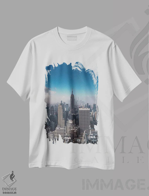 تیشرت سفید طرح دار حالت ذهنی نیویورک ۴، مدیوم اثر بثانی یانگ | immage.ir