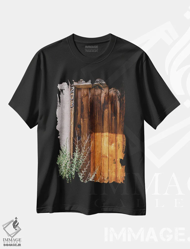 تیشرت مشکی طرح دار معماری تائوس، مدیوم اثر بثانی یانگ | فروشگاه ایماژ