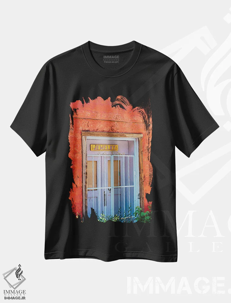 تیشرت مشکی طرح دار معماری تائوس ۵، مدیوم اثر بثانی یانگ | immage.ir