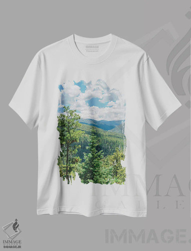 تیشرت سفید طرح دار جاده مرتفع به تائوس ۳، مدیوم اثر بثانی یانگ | فروشگاه ایماژ