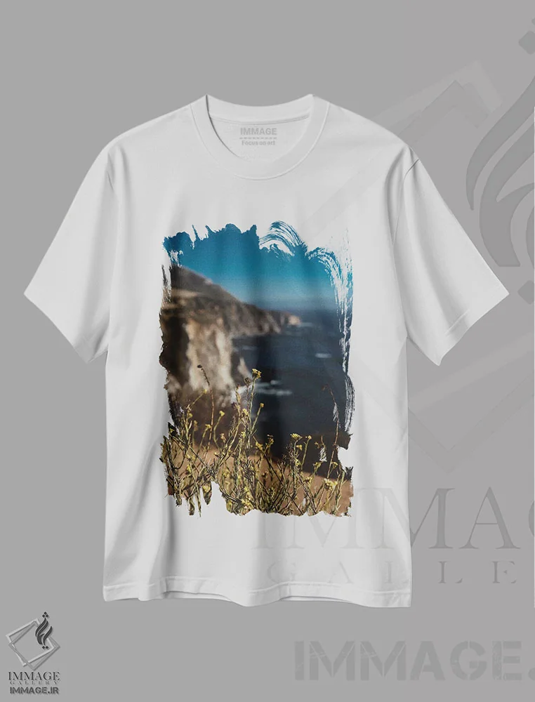 تیشرت سفید طرح دار گل های وحشی بیگ سور ۲، مدیوم اثر بثانی یانگ | فروشگاه ایماژ