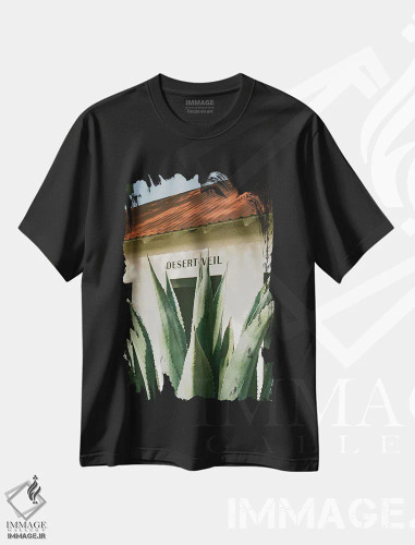 تیشرت مشکی طرح دار پرده بیابان، عکاسی ماکرو اثر بثانی یانگ | فروشگاه ایماژ