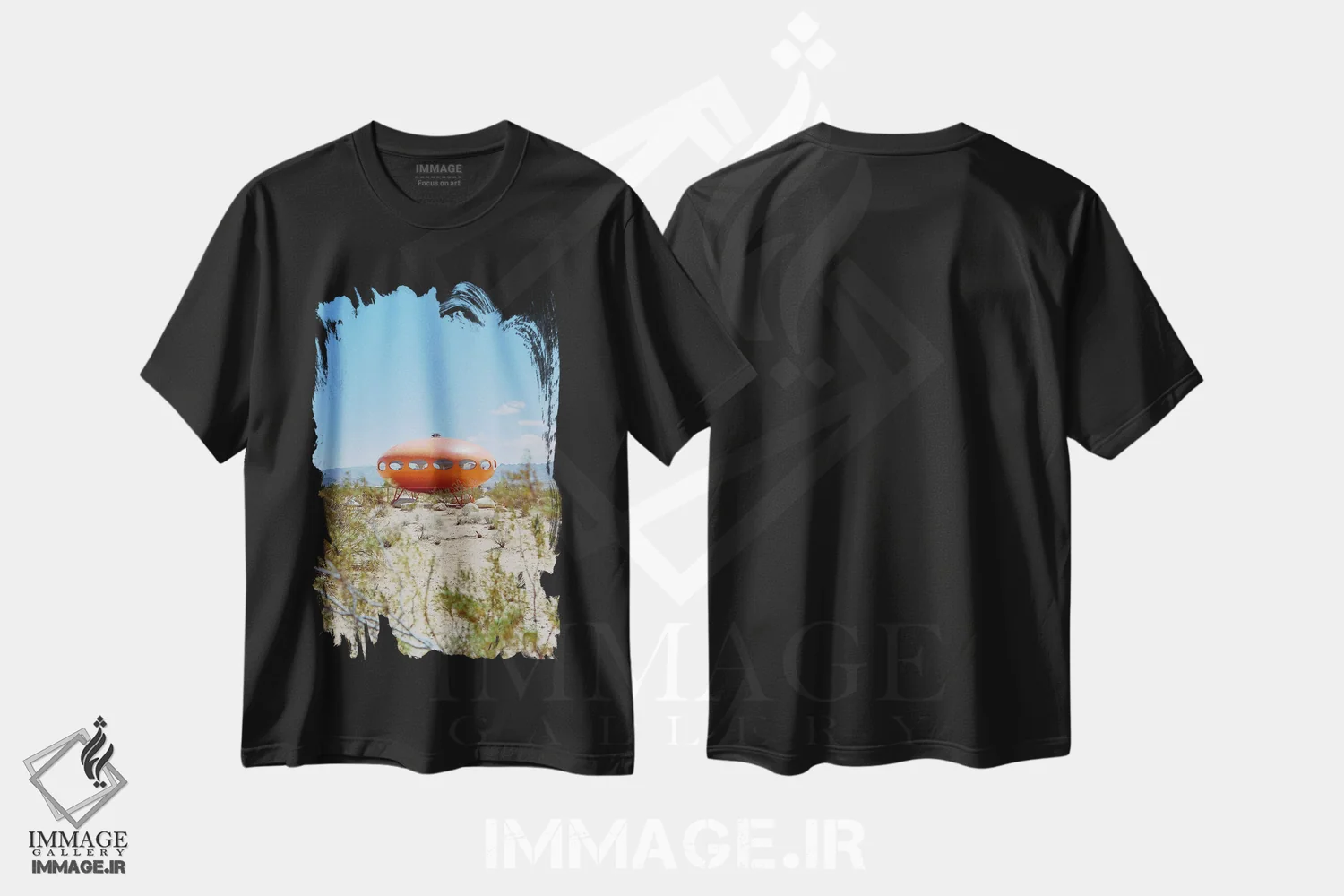 تیشرت مشکی طرح دار خانه فیوچرو جاشوا تری، مدیوم اثر بثانی یانگ | فروشگاه ایماژ