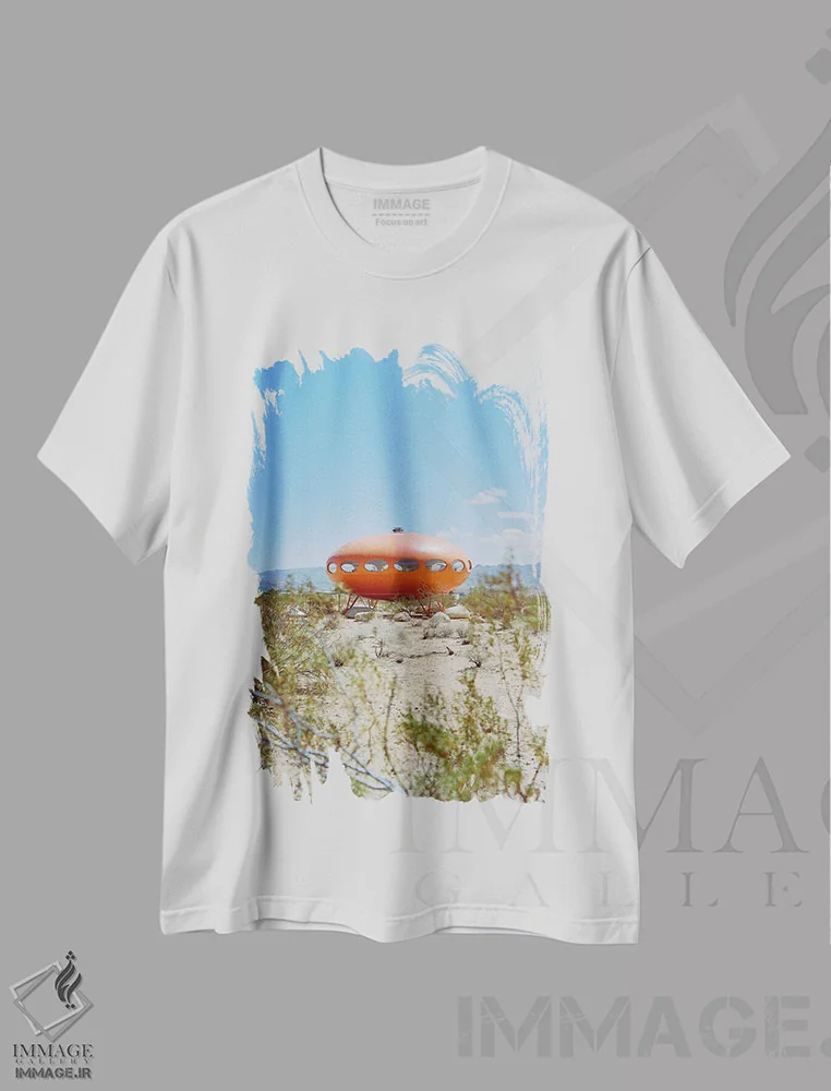 تیشرت سفید طرح دار خانه فیوچرو جاشوا تری، مدیوم اثر بثانی یانگ | immage.ir