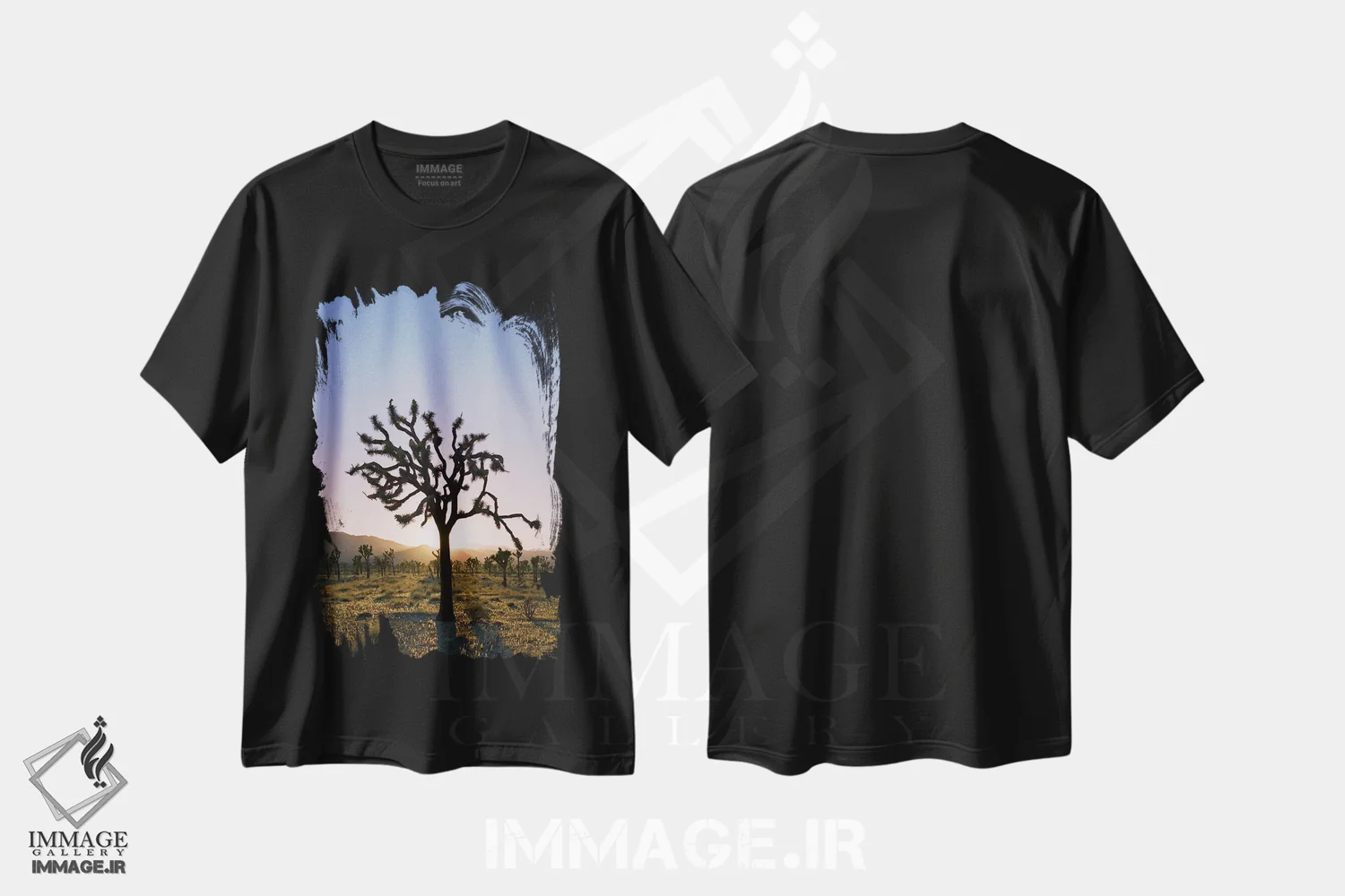 تیشرت مشکی طرح دار غروب جاشوا تری ۲، مدیوم اثر بثانی یانگ | immage.ir