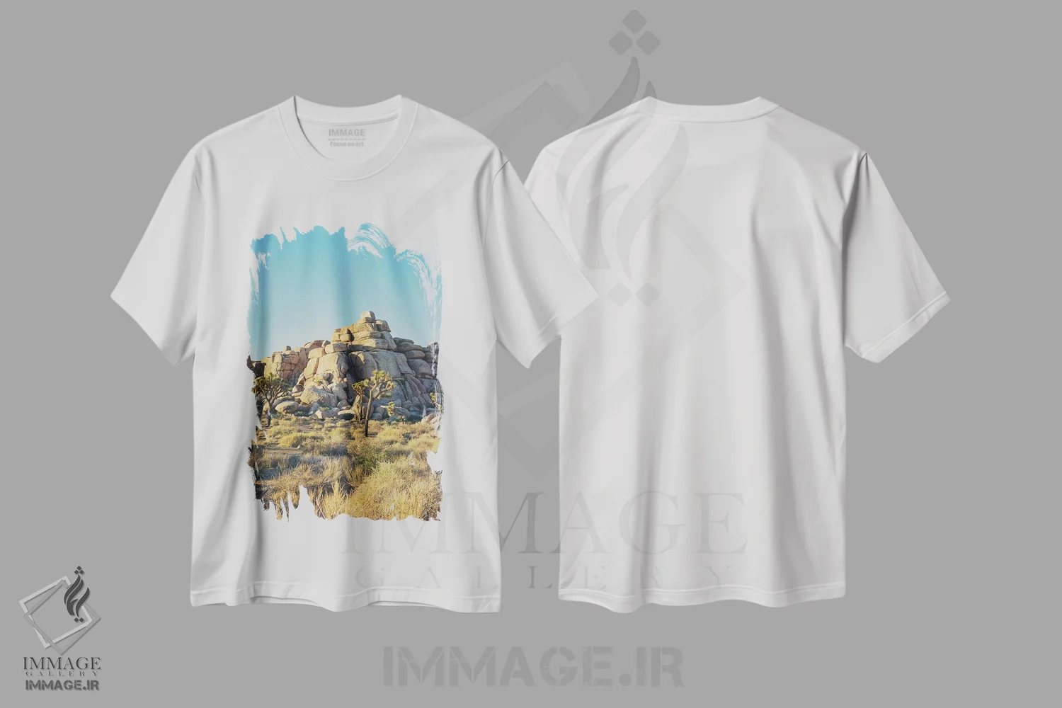 تیشرت سفید طرح دار غروب جاشوا تری ۳، مدیوم اثر بثانی یانگ | immage.ir