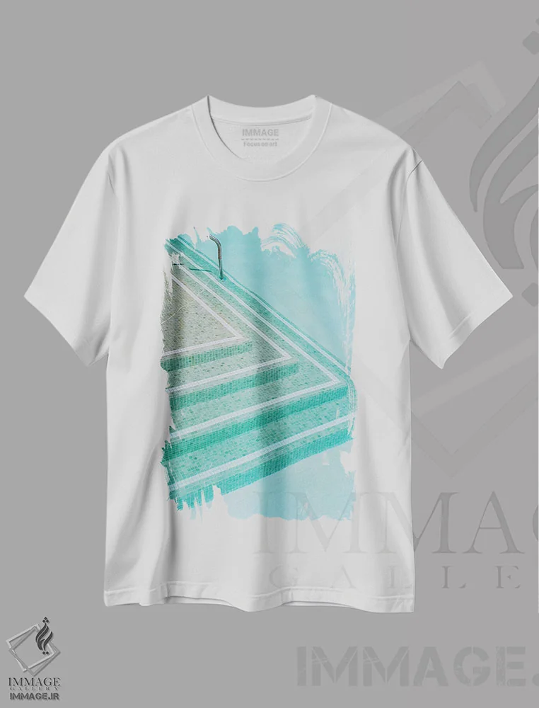 تیشرت سفید طرح دار روز استخر پالم اسپرینگز ۲، مدیوم اثر بثانی یانگ | فروشگاه ایماژ