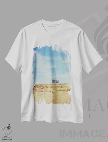 تیشرت سفید طرح دار بیابان کالیفرنیا، مدیوم اثر بثانی یانگ | فروشگاه ایماژ