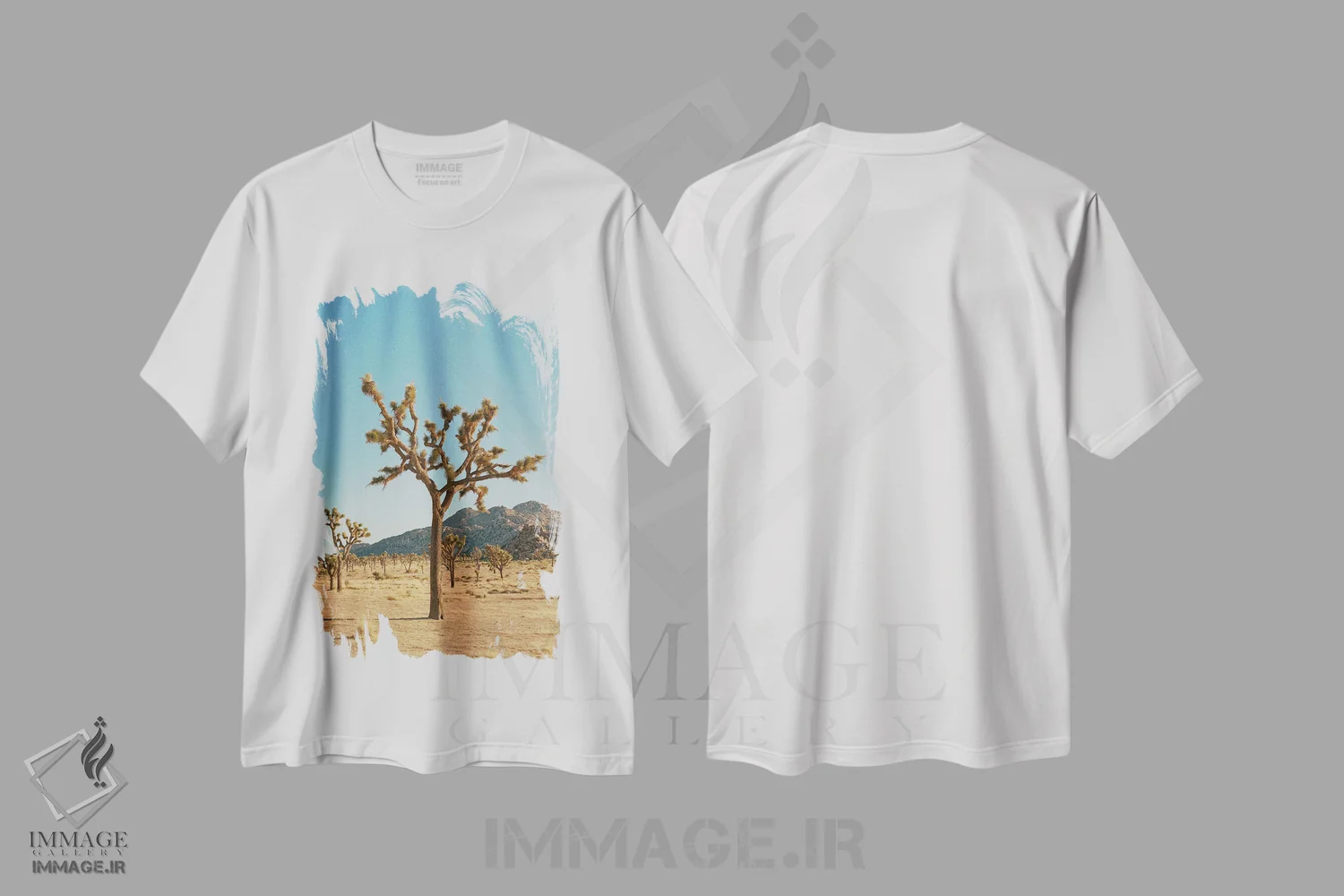 تیشرت سفید طرح دار ماه جاشوا تری ۴ روی نگاتیو، مدیوم اثر بثانی یانگ | immage.ir