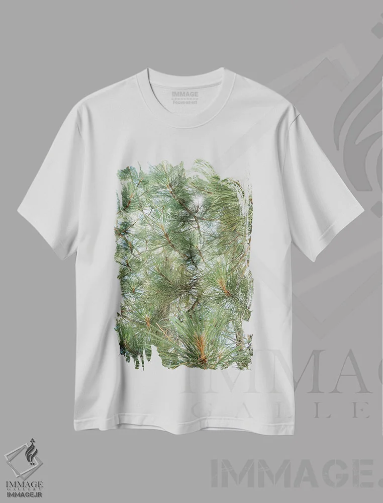 تیشرت سفید طرح دار دریاچه تاهو ۹، مدیوم اثر بثانی یانگ | immage.ir