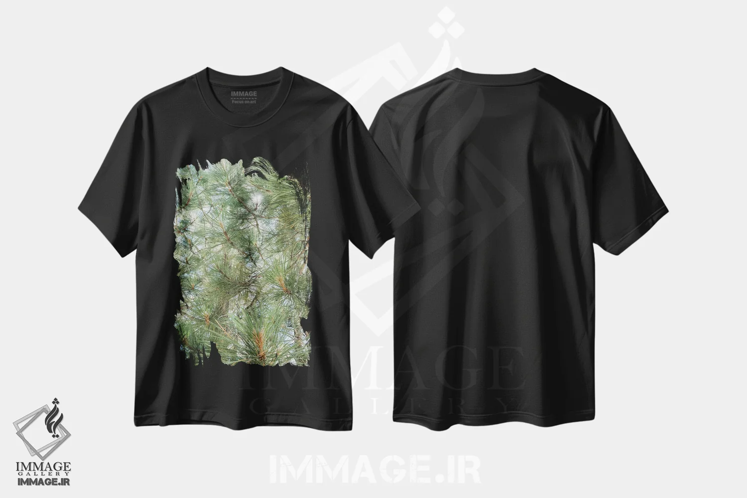 تیشرت مشکی طرح دار دریاچه تاهو ۹، مدیوم اثر بثانی یانگ | فروشگاه ایماژ