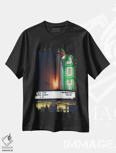 تیشرت مشکی طرح دار شادی نیواورلئان روی نگاتیو، مدیوم اثر بثانی یانگ | فروشگاه ایماژ