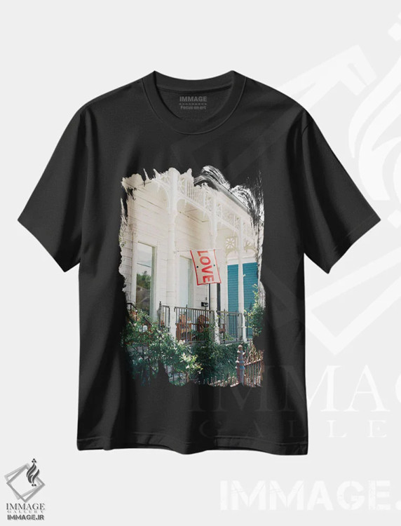 تیشرت مشکی طرح دار عشق نیواورلئان روی نگاتیو، مدیوم اثر بثانی یانگ | immage.ir