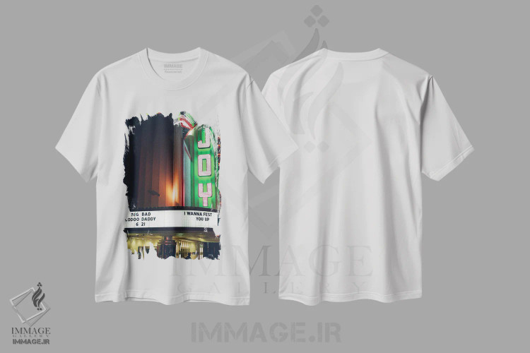 تیشرت سفید طرح دار شادی نیواورلئان روی نگاتیو، مدیوم اثر بثانی یانگ | immage.ir