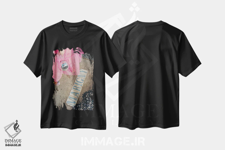 تیشرت مشکی طرح دار مارینی نیواورلئان روی نگاتیو، مدیوم اثر بثانی یانگ | فروشگاه ایماژ