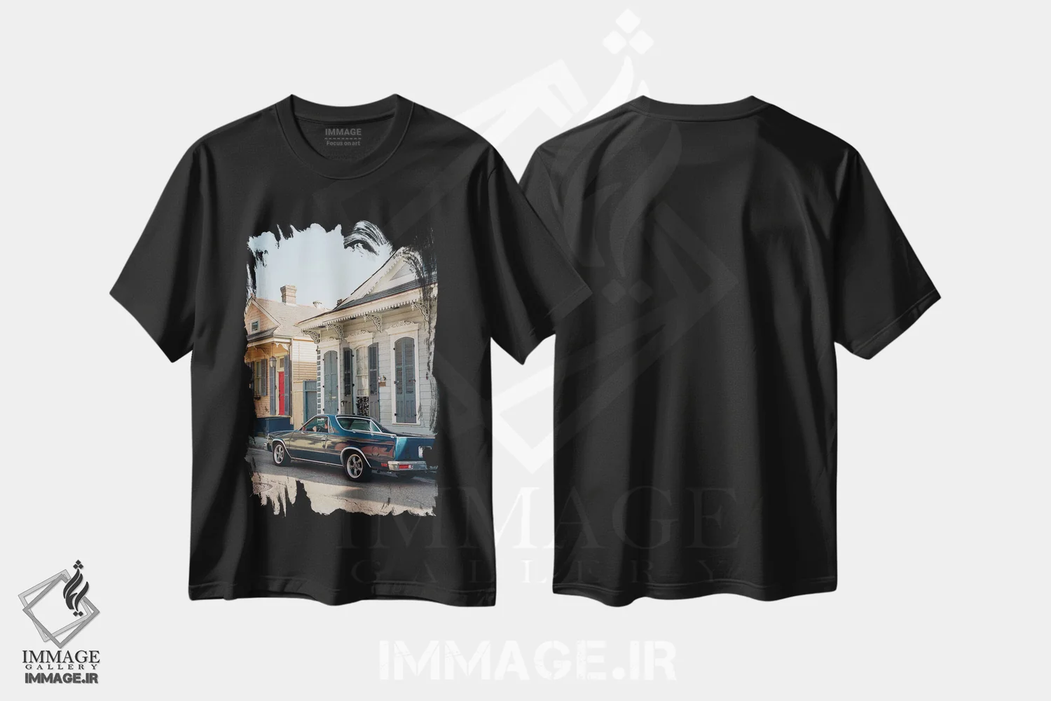 تیشرت مشکی طرح دار سواری نیواورلئان ۲ روی نگاتیو، مدیوم اثر بثانی یانگ | immage.ir