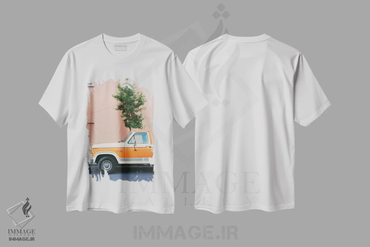 تیشرت سفید طرح دار سواری نیواورلئان ۶ روی نگاتیو، مدیوم اثر بثانی یانگ | فروشگاه ایماژ