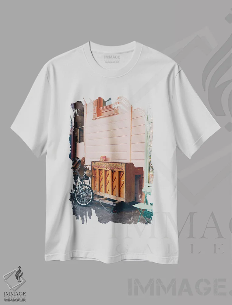 تیشرت سفید طرح دار هنر خیابانی نیواورلئان ۱۷ روی نگاتیو، مدیوم اثر بثانی یانگ | immage.ir