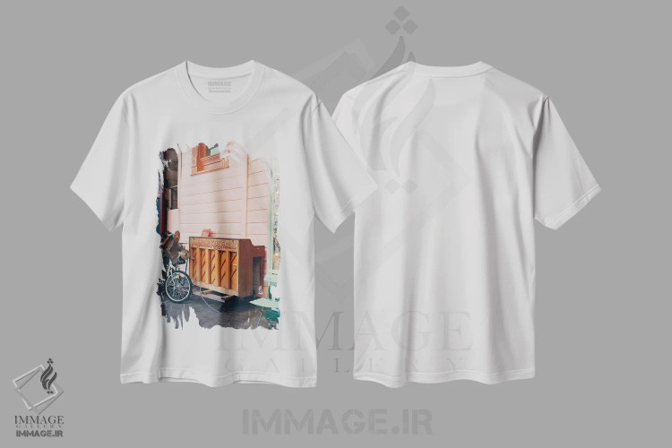 تیشرت سفید طرح دار هنر خیابانی نیواورلئان ۱۷ روی نگاتیو، مدیوم اثر بثانی یانگ | immage.ir
