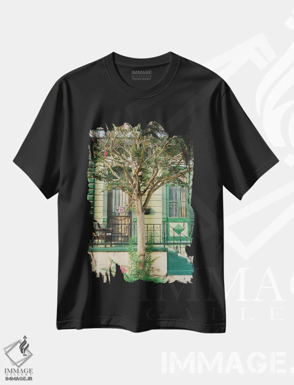 تیشرت مشکی طرح دار گربه نیواورلئان روی نگاتیو، مدیوم اثر بثانی یانگ | immage.ir