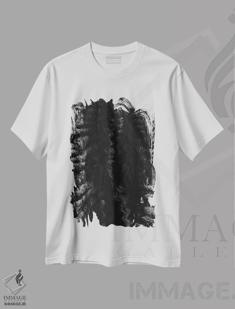 تیشرت سفید طرح دار درخت ردوود کالیفرنیا، عکاسی سیاه و سفید اثر بثانی یانگ | فروشگاه ایماژ