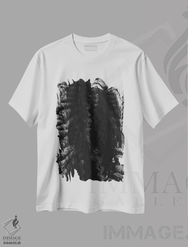تیشرت سفید طرح دار درخت ردوود کالیفرنیا، عکاسی سیاه و سفید اثر بثانی یانگ | فروشگاه ایماژ