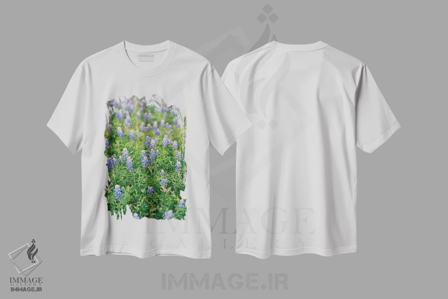 تیشرت سفید طرح دار مزرعه گل بلوبونت تگزاس، مدیوم اثر بثانی یانگ | immage.ir
