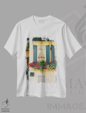 تیشرت سفید طرح دار معماری چارلستون روی نگاتیو، مدیوم اثر بثانی یانگ | immage.ir