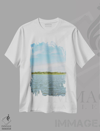 تیشرت سفید طرح دار تابستان کارولینای جنوبی، مدیوم اثر بثانی یانگ | فروشگاه ایماژ