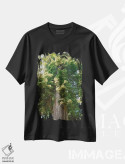 تیشرت مشکی طرح دار جنگل ردوود کالیفرنیا روی نگاتیو، مدیوم اثر بثانی یانگ | immage.ir