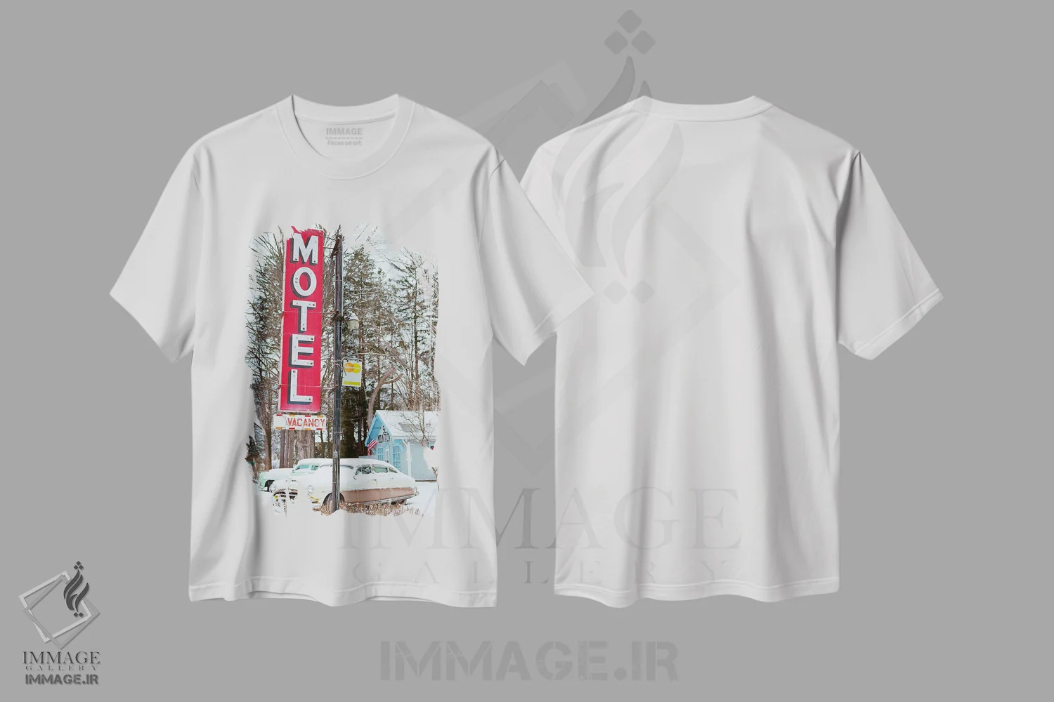 تیشرت سفید طرح دار متل نیویورک شمالی، مدیوم اثر بثانی یانگ | immage.ir