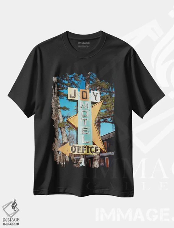تیشرت مشکی طرح دار متل یورکا اسپرینگز، مدیوم اثر بثانی یانگ | فروشگاه ایماژ