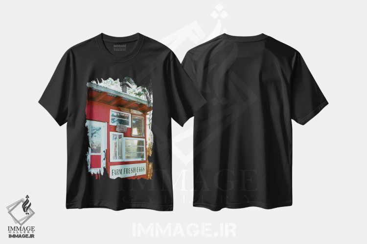 تیشرت مشکی طرح دار آلونک مرغ یورکا اسپرینگز، مدیوم اثر بثانی یانگ | immage.ir