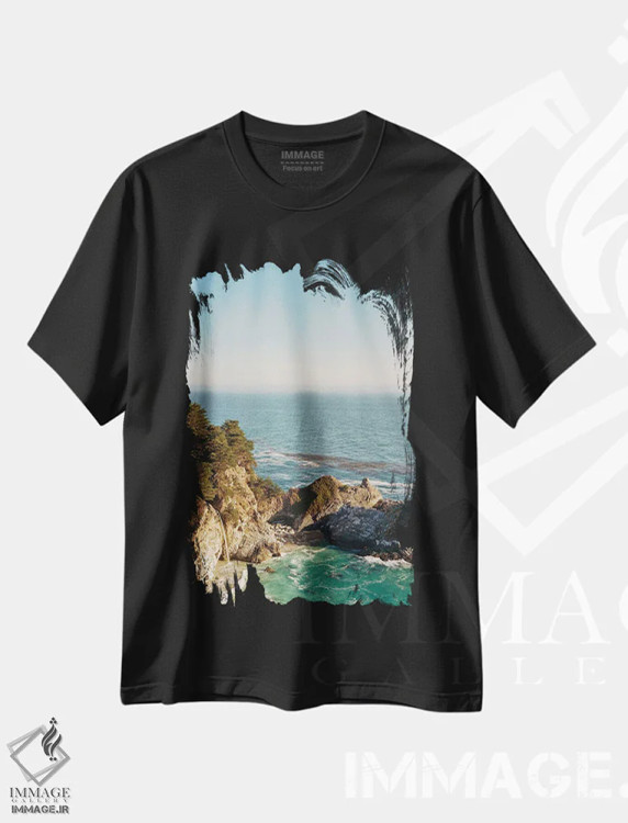 تیشرت مشکی طرح دار بیگ سور شماره دو روی فیلم، مدیوم اثر بثانی یانگ | immage.ir