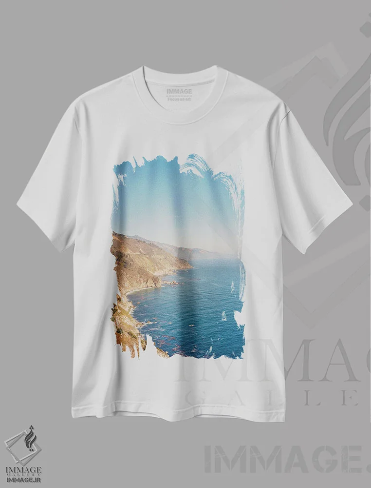 تیشرت سفید طرح دار بیگ سور شماره یازده روی فیلم، مدیوم اثر بثانی یانگ | فروشگاه ایماژ