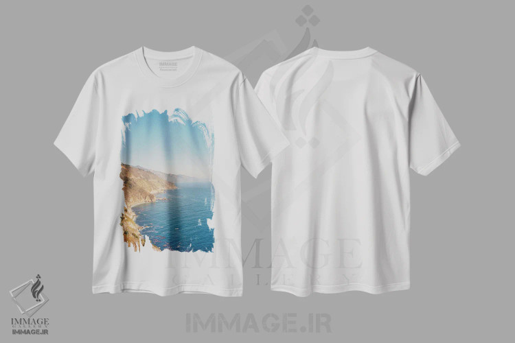 تیشرت سفید طرح دار بیگ سور شماره یازده روی فیلم، مدیوم اثر بثانی یانگ | فروشگاه ایماژ