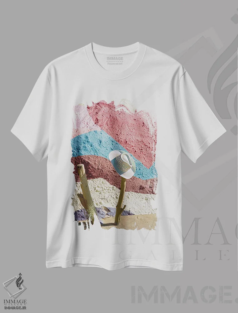 تیشرت سفید طرح دار دختر گاوچران صحرا شماره دو، مدیوم اثر بثانی یانگ | immage.ir