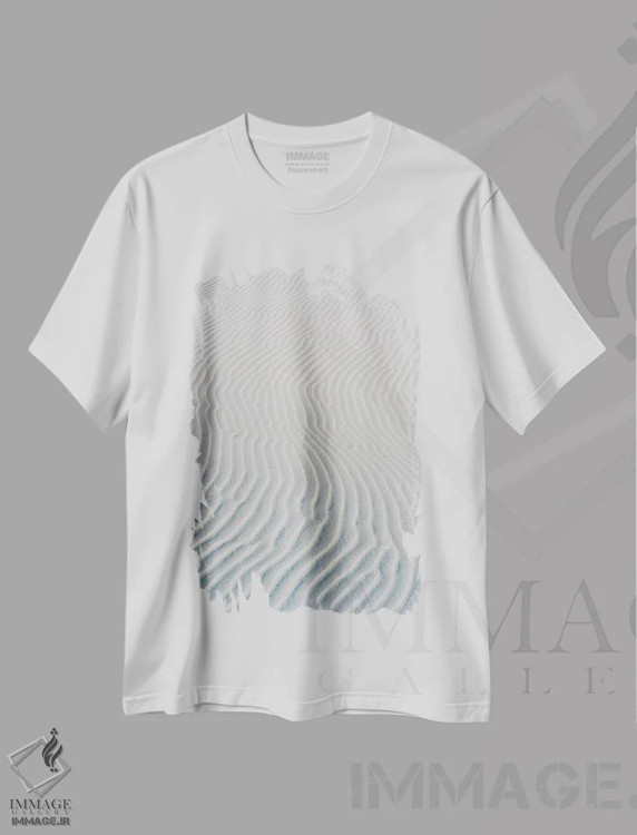 تیشرت سفید طرح دار تپه های شنی سفید نیومکزیکو شماره دو، مدیوم اثر بثانی یانگ | فروشگاه ایماژ